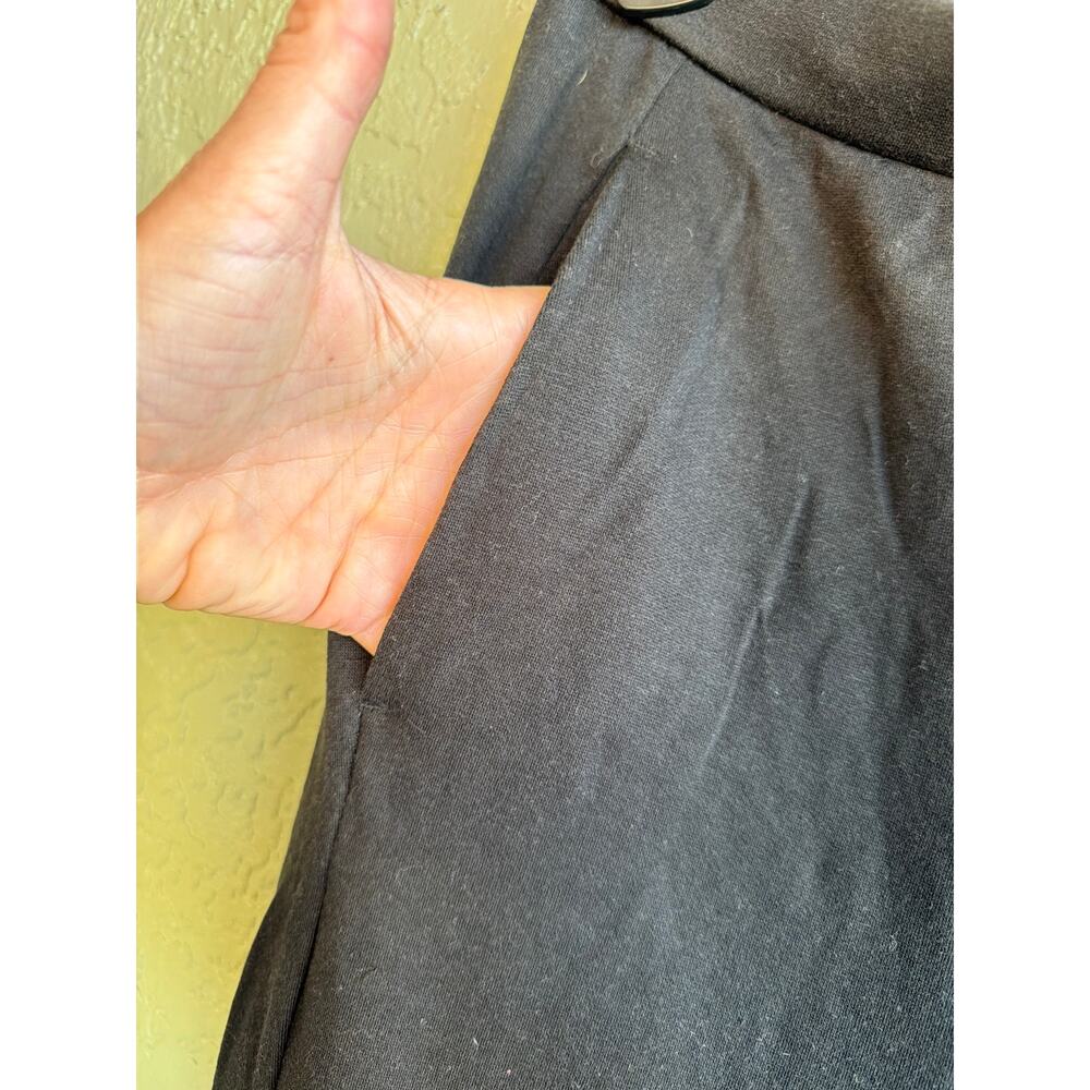 Eileen Fisher Pull On Pants Womens Petite XS Black Straight High Rise Pockets - Picture 3 of 6